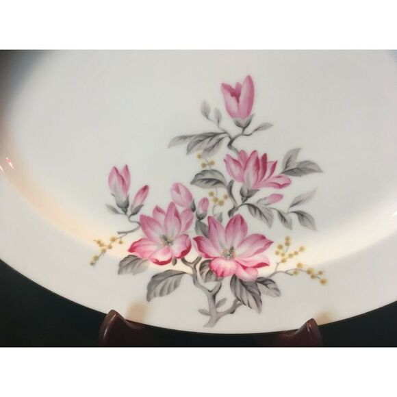 SALE 2 Pc Noritake Pink Magnolia 10 Bowl n 15in Platter - Picture 1 of 12